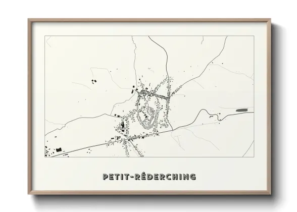 Une affiche de carte sur Petit-Réderching