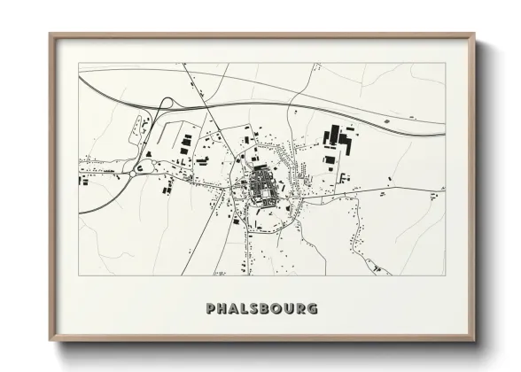 Une affiche de carte sur Phalsbourg
