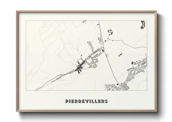 Une affiche de carte sur Pierrevillers