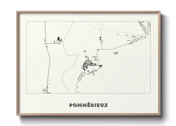 Une affiche de carte sur Pommérieux