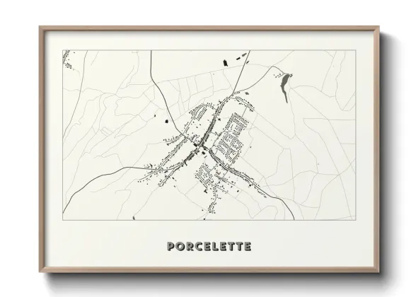 Une affiche de carte sur Porcelette