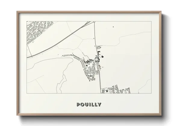 Une affiche de carte sur Pouilly