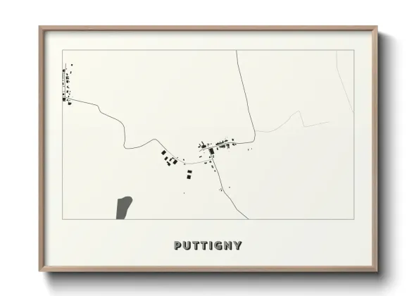 Une affiche de carte sur Puttigny