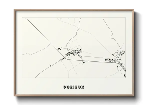 Une affiche de carte sur Puzieux