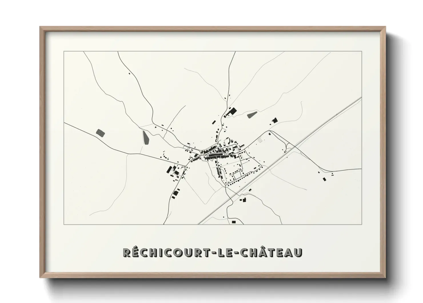 Un poster carteRéchicourt-le-Château