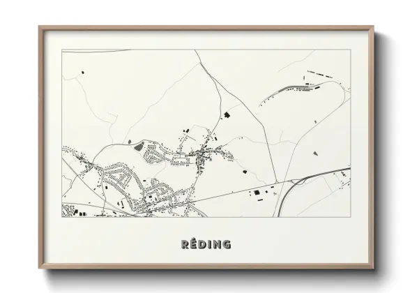Une affiche de carte sur Réding