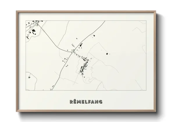 Une affiche de carte sur Rémelfang
