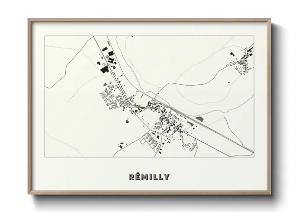 Une affiche de carte sur Rémilly