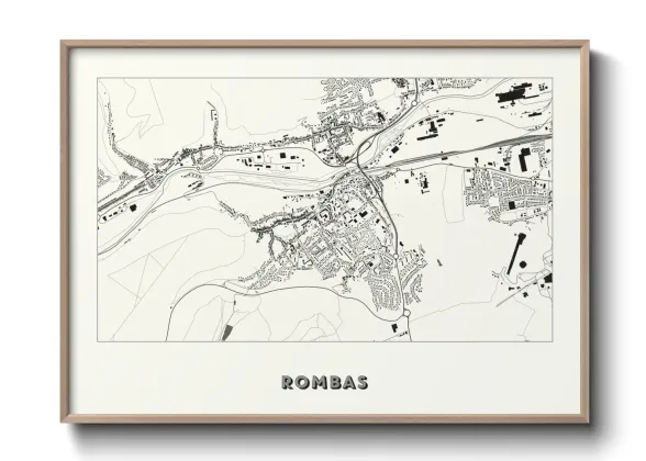 Une affiche de carte sur Rombas