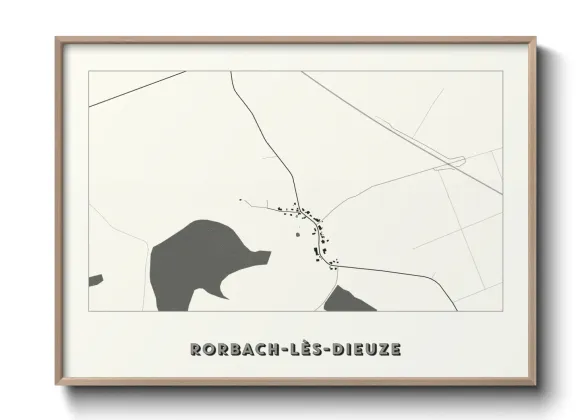 Une affiche de carte sur Rorbach-lès-Dieuze