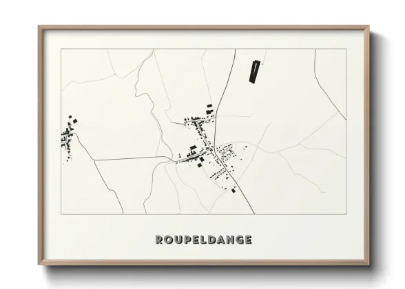 Une affiche de carte sur Roupeldange
