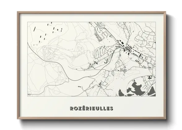 Une affiche de carte sur Rozérieulles