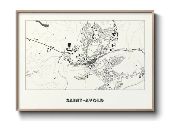 Une affiche de carte sur Saint-Avold