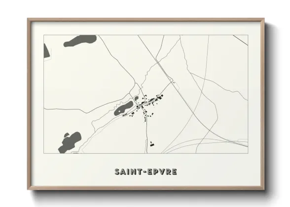 Une affiche de carte sur Saint-Epvre