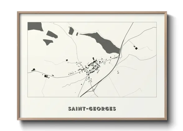Une affiche de carte sur Saint-Georges