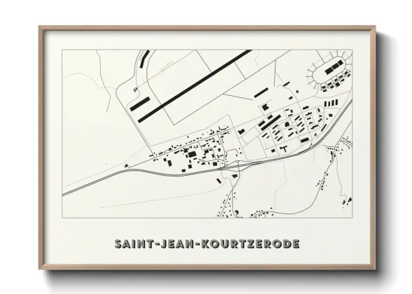 Une affiche de carte sur Saint-Jean-Kourtzerode