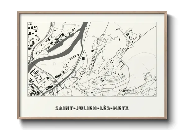 Une affiche de carte sur Saint-Julien-lès-Metz