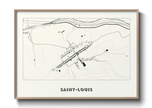Une affiche de carte sur Saint-Louis