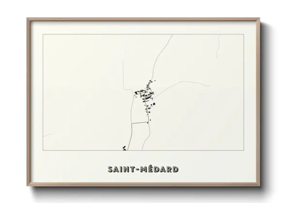 Une affiche de carte sur Saint-Médard