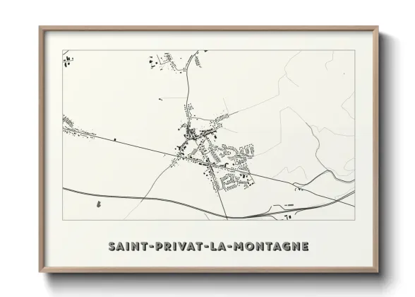 Une affiche de carte sur Saint-Privat-la-Montagne
