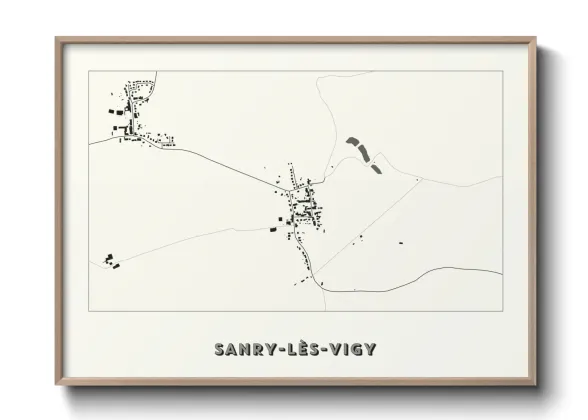 Une affiche de carte sur Sanry-lès-Vigy