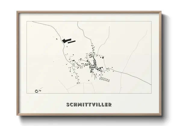 Une affiche de carte sur Schmittviller