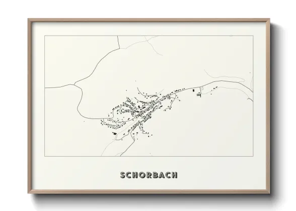 Une affiche de carte sur Schorbach