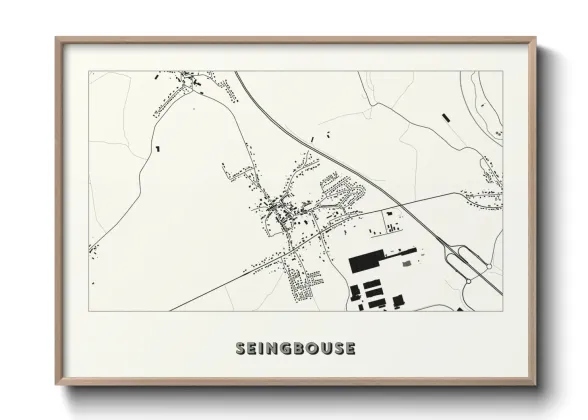 Une affiche de carte sur Seingbouse
