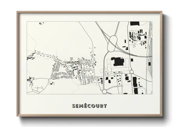 Une affiche de carte sur Semécourt
