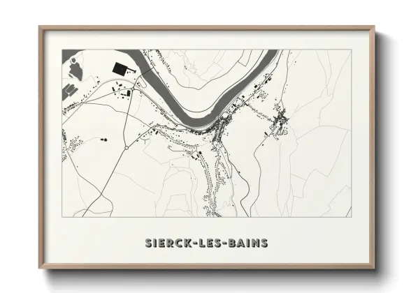 Une affiche de carte sur Sierck-les-Bains