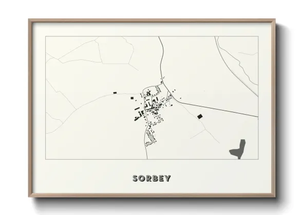 Une affiche de carte sur Sorbey