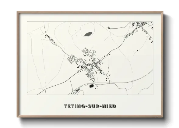 Une affiche de carte sur Teting-sur-Nied