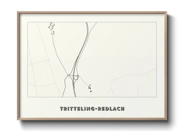 Une affiche de carte sur Tritteling-Redlach