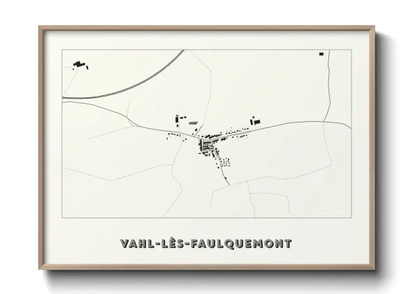Une affiche de carte sur Vahl-lès-Faulquemont
