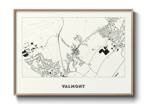 Une affiche de carte sur Valmont