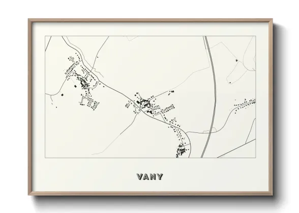 Une affiche de carte sur Vany