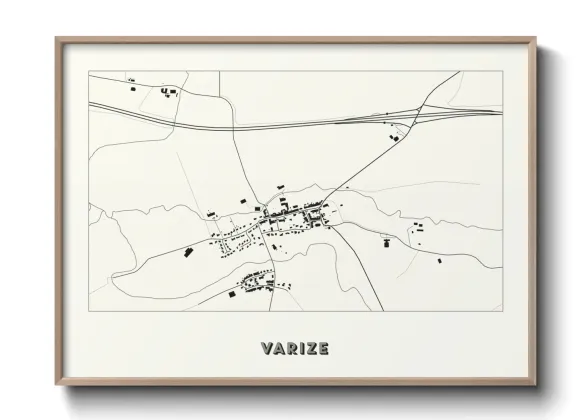 Une affiche de carte sur Varize
