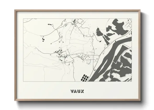Une affiche de carte sur Vaux