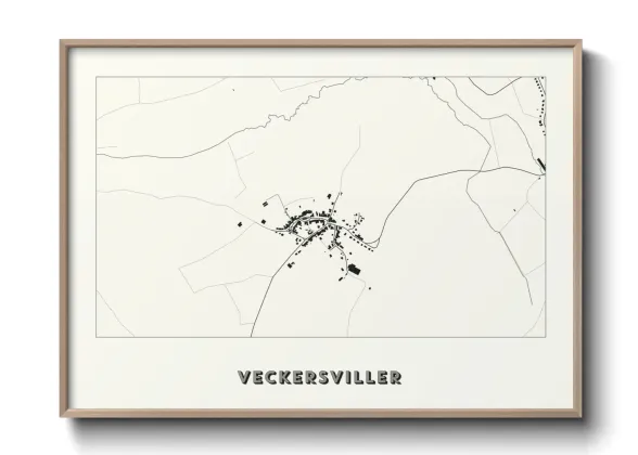 Une affiche de carte sur Veckersviller