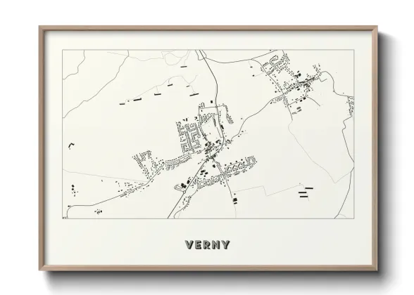 Une affiche de carte sur Verny