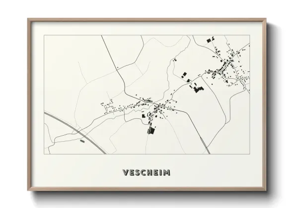 Une affiche de carte sur Vescheim