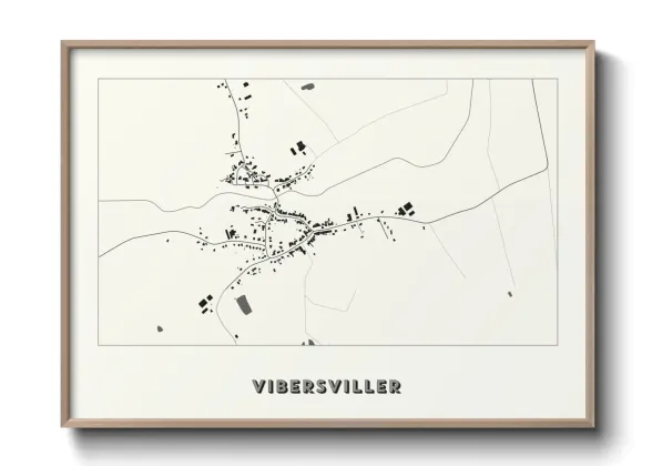 Une affiche de carte sur Vibersviller
