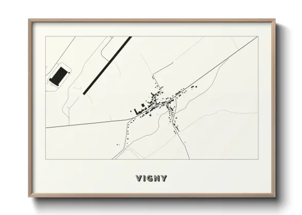 Une affiche de carte sur Vigny