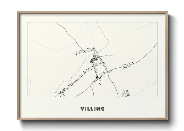 Une affiche de carte sur Villing