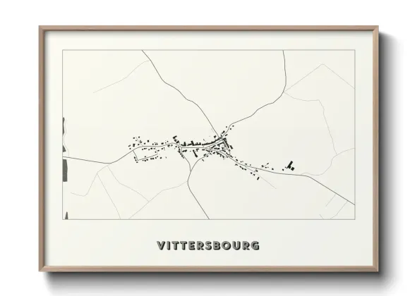 Une affiche de carte sur Vittersbourg