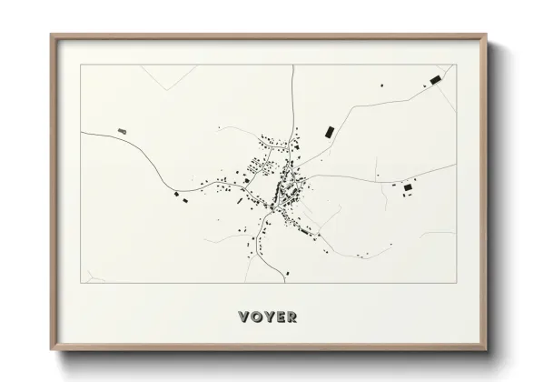 Une affiche de carte sur Voyer