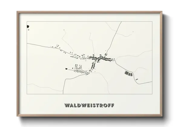 Une affiche de carte sur Waldweistroff