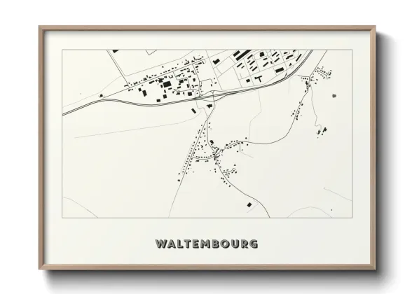 Une affiche de carte sur Waltembourg