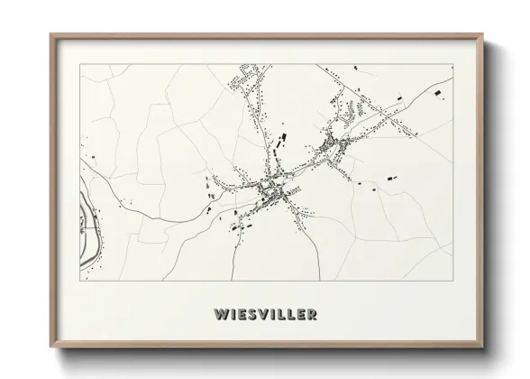 Une affiche de carte sur Wiesviller