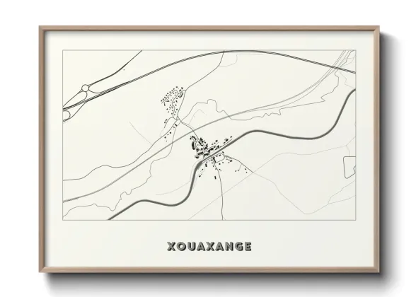 Une affiche de carte sur Xouaxange